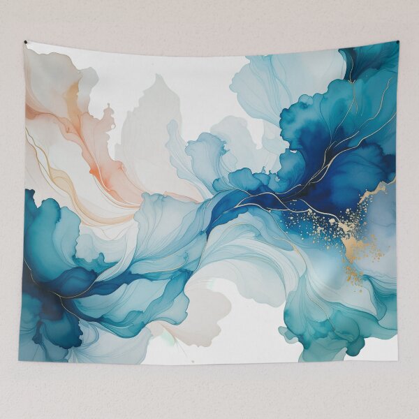 Item preview, Floating Flora (teals) designed and sold by WeaveSphere.