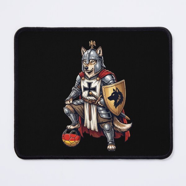 Item preview, German Wolf Knight Fussball Soccer Player- Football Fan - Game Supporter German Team designed and sold by BeaverFriends.