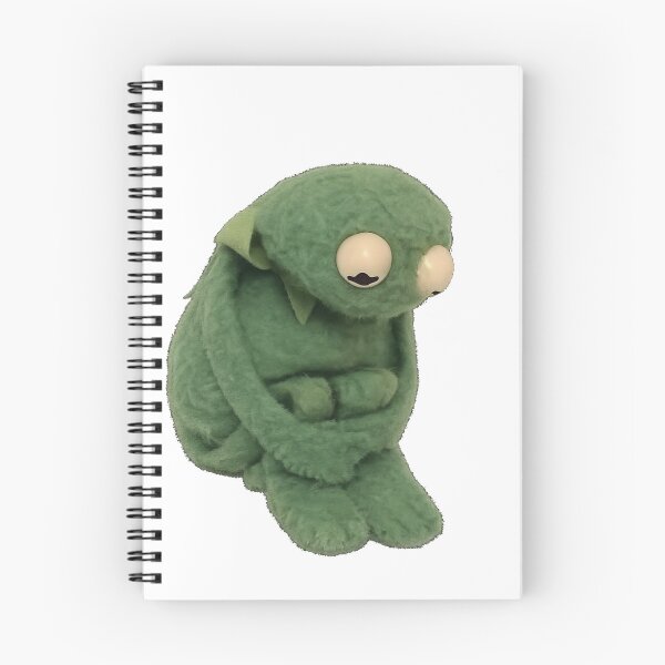 Item preview, Sad Frog Plush Meme Sticker – Depressed Froggy Funny Cursed Gift designed and sold by wamdahcreative.