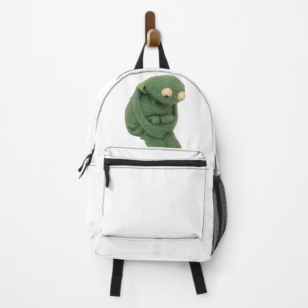 Item preview, Sad Frog Plush Meme Sticker – Depressed Froggy Funny Cursed Gift designed and sold by wamdahcreative.