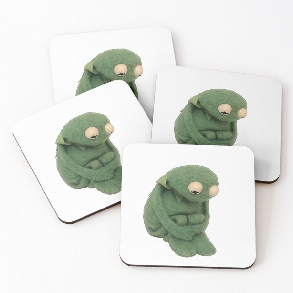 Item preview, Sad Frog Plush Meme Sticker – Depressed Froggy Funny Cursed Gift designed and sold by wamdahcreative.