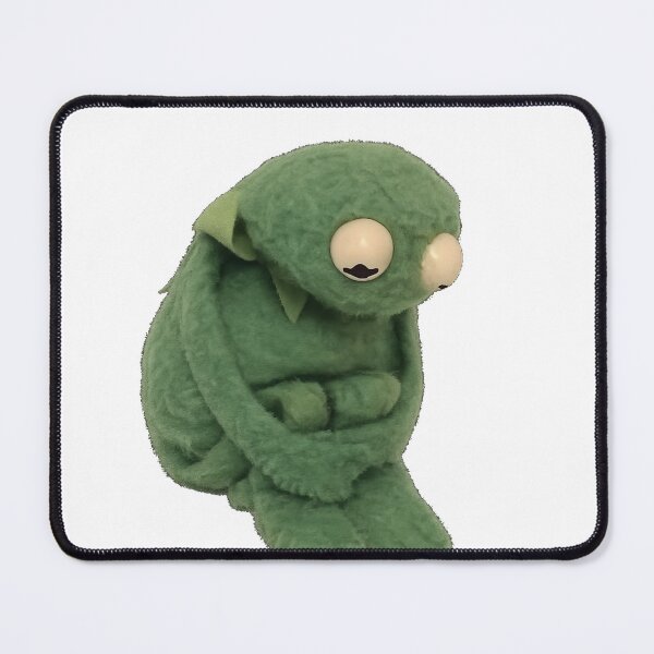 Item preview, Sad Frog Plush Meme Sticker – Depressed Froggy Funny Cursed Gift designed and sold by wamdahcreative.