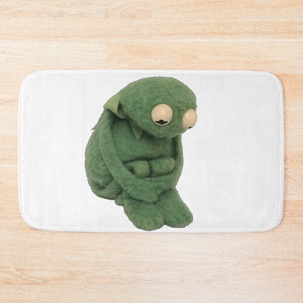 Item preview, Sad Frog Plush Meme Sticker – Depressed Froggy Funny Cursed Gift designed and sold by wamdahcreative.