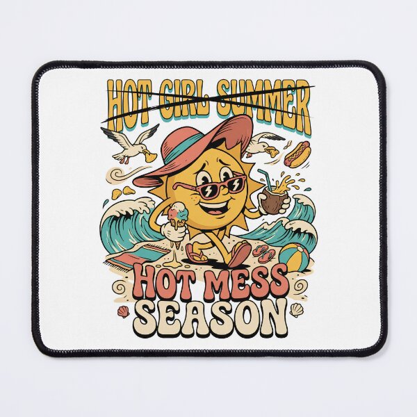 Item preview, Hot Girl Summer Crossed Out – Hot Mess Season Retro Sun Beach Funny Gift designed and sold by BumbleBloom7.