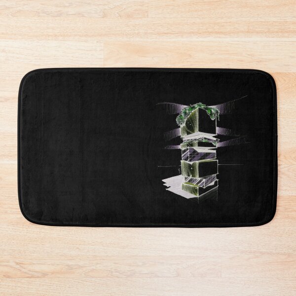 Item preview, Futuristic Tower — Purple Green Architecture Concept Art designed and sold by SaharArtwork.