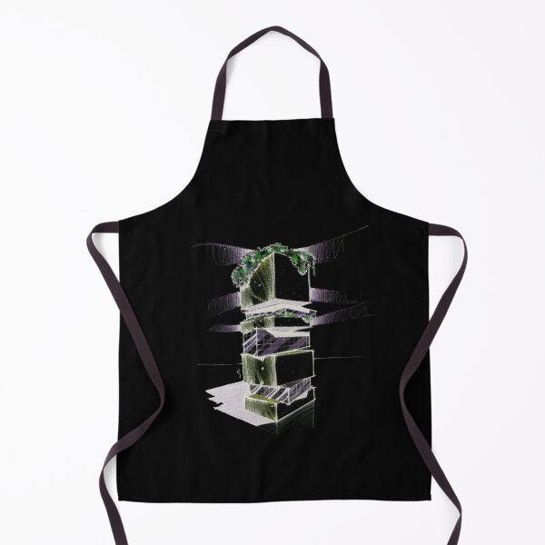 Item preview, Futuristic Tower — Purple Green Architecture Concept Art designed and sold by SaharArtwork.