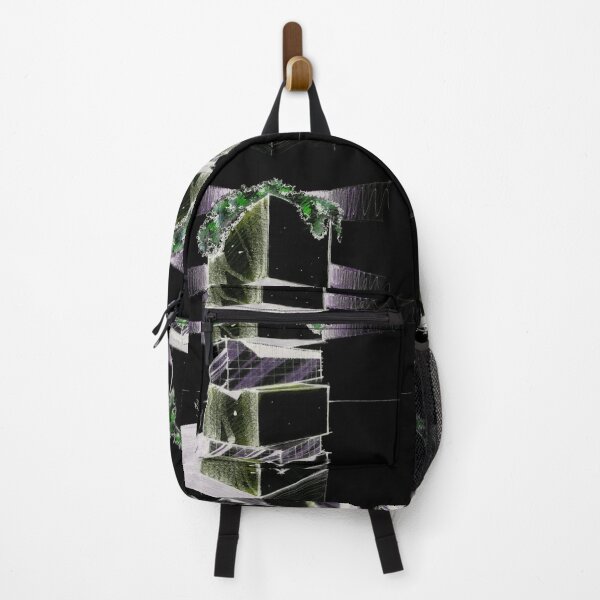 Item preview, Futuristic Tower — Purple Green Architecture Concept Art designed and sold by SaharArtwork.
