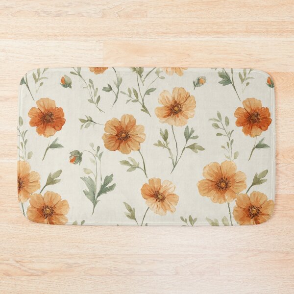Item preview, Soft Orange Floral Watercolor | Vintage Botanical Pattern designed and sold by Bound for Wonder.