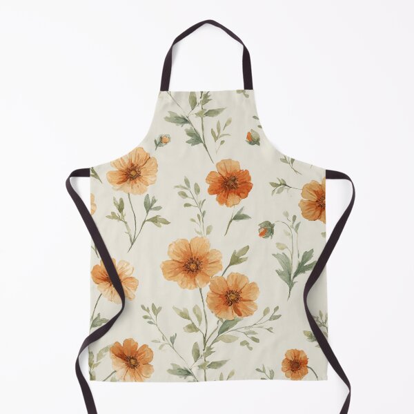 Item preview, Soft Orange Floral Watercolor | Vintage Botanical Pattern designed and sold by Bound for Wonder.