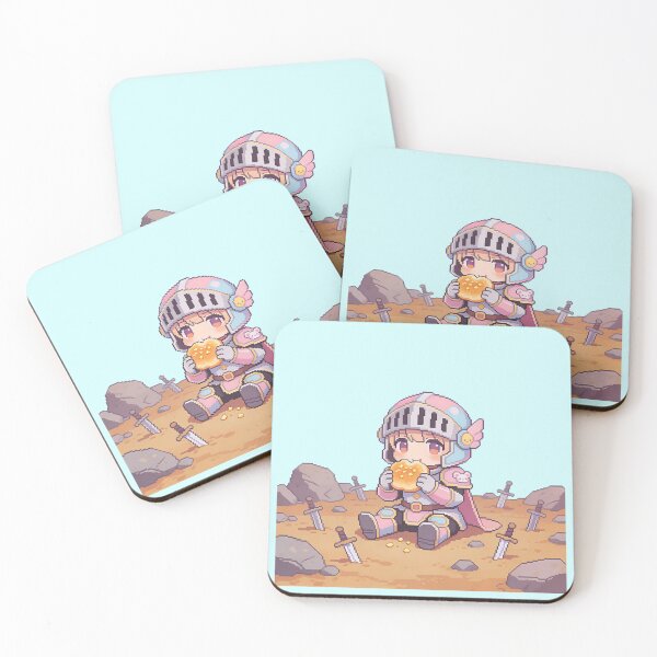 Item preview, Cute Pixel Art Knight Eating Bread - Kawaii Pastel RPG Warrior designed and sold by PotionPixelArt.