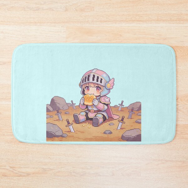 Item preview, Cute Pixel Art Knight Eating Bread - Kawaii Pastel RPG Warrior designed and sold by PotionPixelArt.