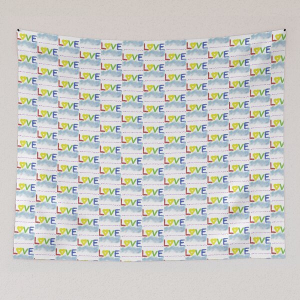 Item preview, Textured Rainbow LOVE Heart Typography designed and sold by AjjimaJKM.