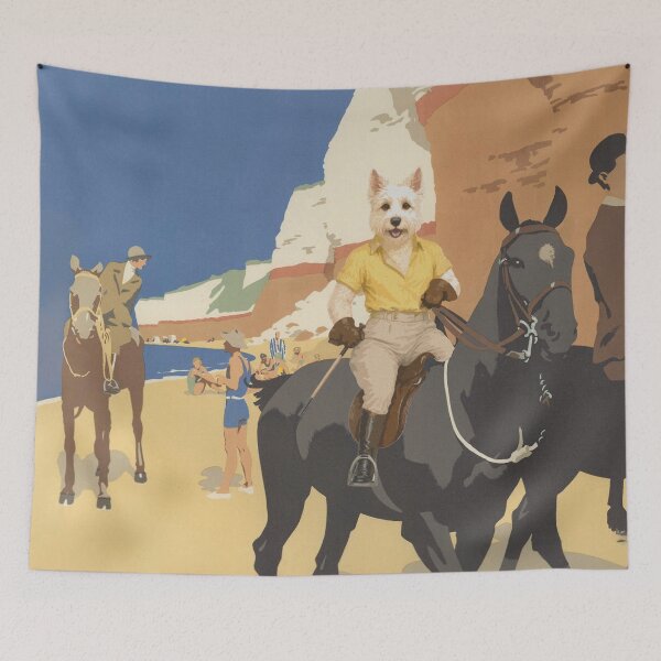 Item preview, Hunstanton Coastal Ride Vintage Travel Poster designed and sold by CJChronicles.