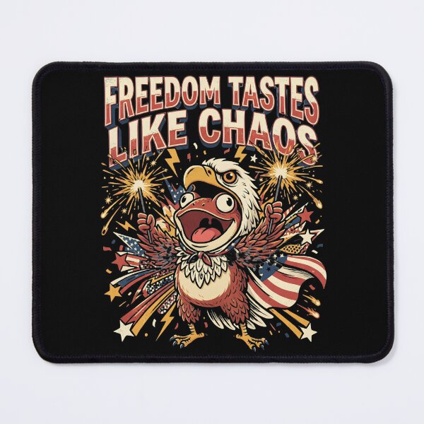 Item preview, Freedom Tastes Like Chaos – Funny 4th of July Patriotic Bald Eagle Fireworks Gift designed and sold by BumbleBloom7.