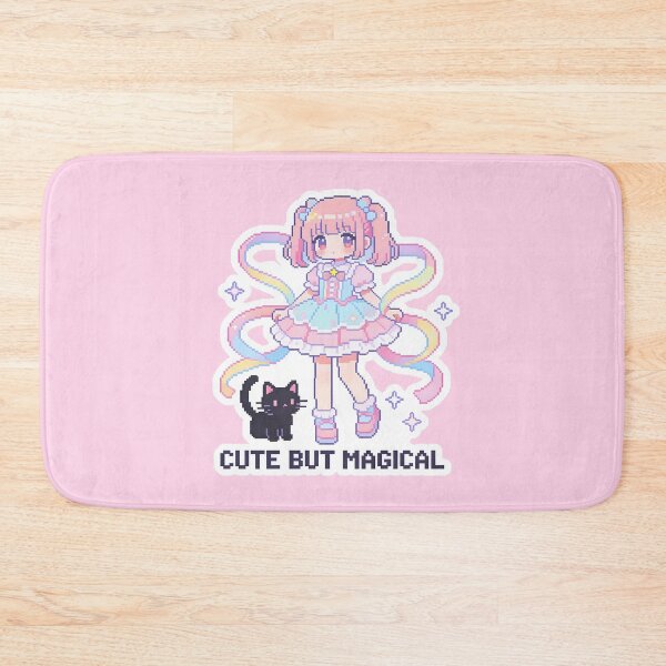 Item preview, Cute But Magical - Pixel Art Magical Girl and Black Cat designed and sold by PotionPixelArt.