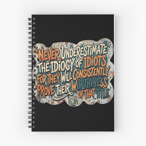 Item preview, Never Underestimate Idiots Sarcastic Graffiti Quote Art designed and sold by KabronX.