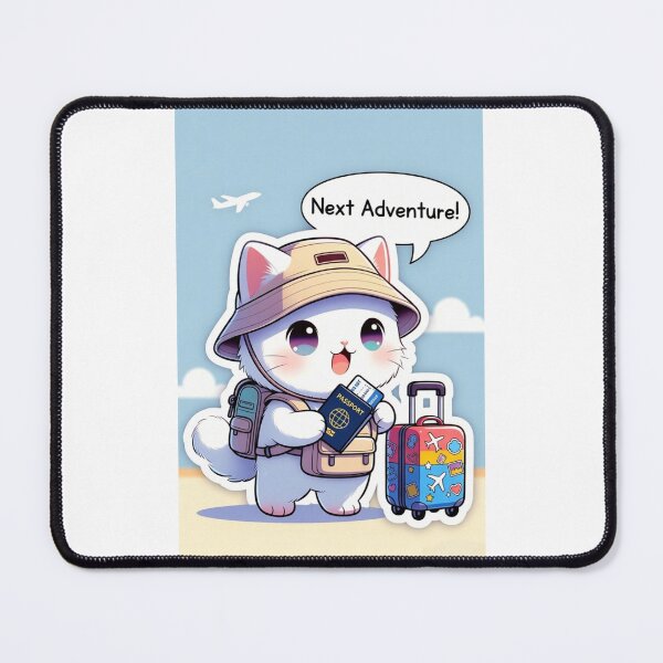 Item preview, "Pawsport Ready"CuteCatSticker designed and sold by Cutecatties.