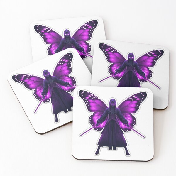 Item preview, Butterfly Spirit Warrior — Japanese Dark Fantasy Sticker Art designed and sold by Tokyo Neo Noir Collective .