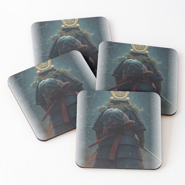 Item preview, Winter Samurai Santa — Japanese Christmas Dark Art designed and sold by Tokyo Neo Noir Collective .
