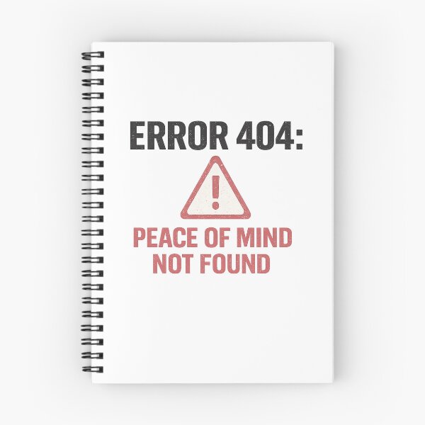 Item preview, Error 404: Peace of Mind Not Found – Funny Overthinking typography T-Shirt Design designed and sold by rigelcreation.