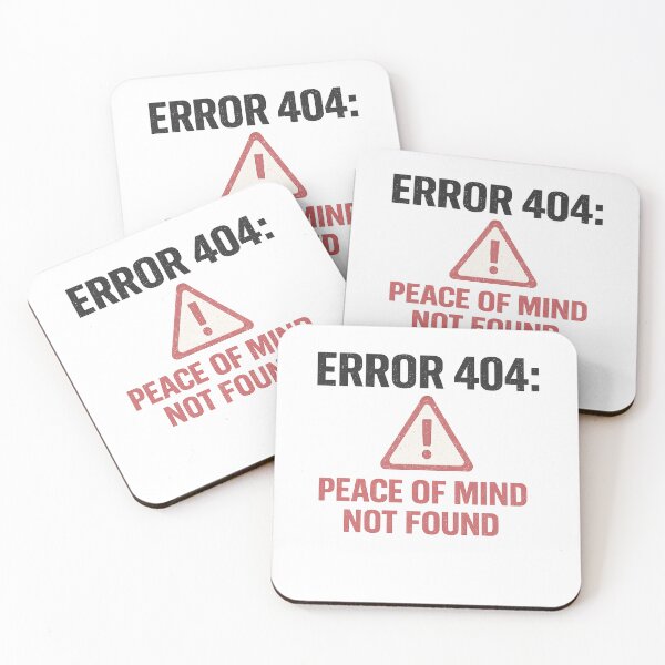 Item preview, Error 404: Peace of Mind Not Found – Funny Overthinking typography T-Shirt Design designed and sold by rigelcreation.
