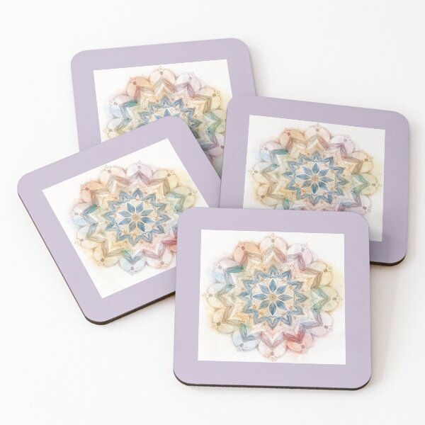 Item preview, Soft Rainbow Mandala Design designed and sold by Nene Bird Designs.