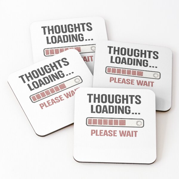 Item preview, Thoughts Loading... Please Wait – Funny Overthinking T-Shirt Design designed and sold by rigelcreation.