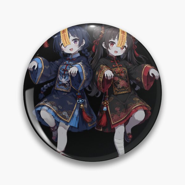 Item preview, Cute Jiangshi Dance Duo designed and sold by Funny Vintage Stickers And T-Shirts.