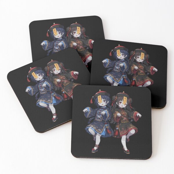 Item preview, Cute Jiangshi Dance Duo designed and sold by Funny Vintage Stickers And T-Shirts.