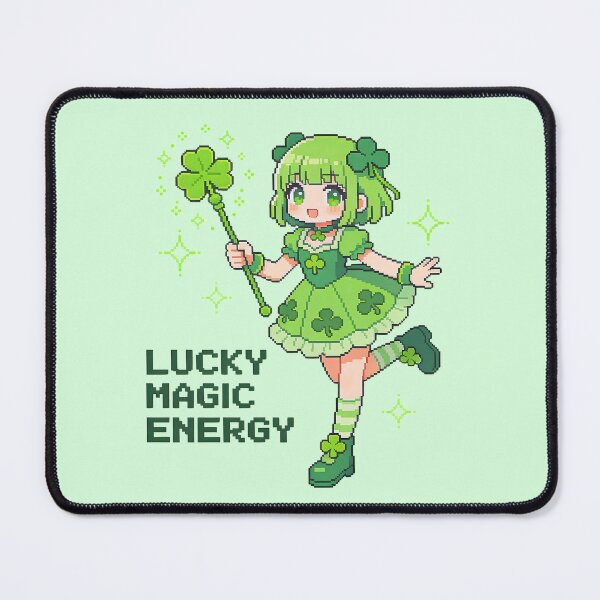Item preview, Lucky Magic Energy - Cute Pixel Art Clover Magical Girl designed and sold by PotionPixelArt.