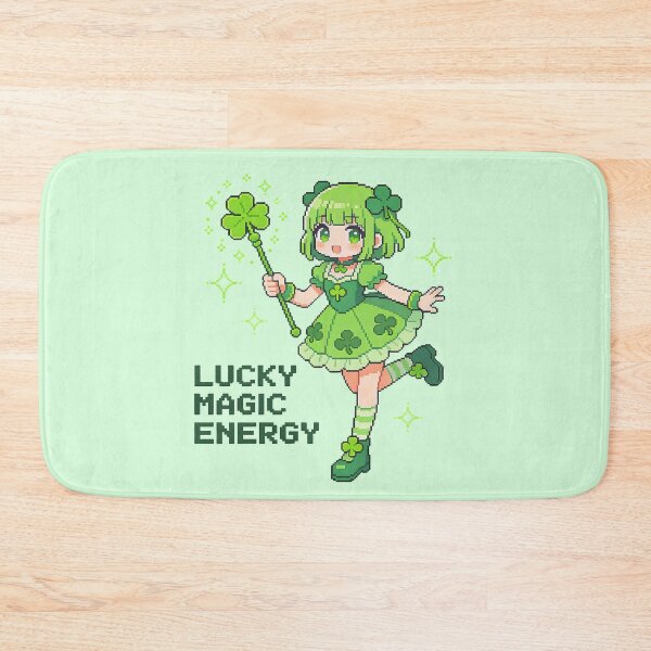 Item preview, Lucky Magic Energy - Cute Pixel Art Clover Magical Girl designed and sold by PotionPixelArt.