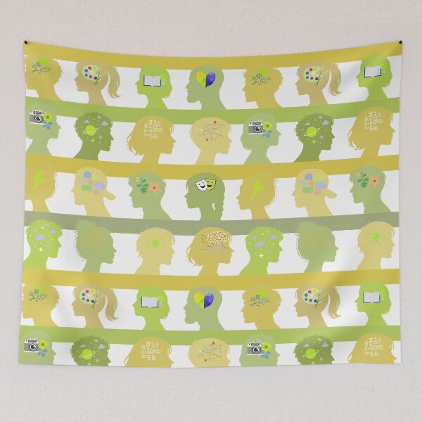 Item preview, Self Expressive world -yellow-green  designed and sold by Fabricatemyart.