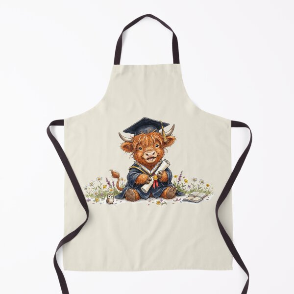 Item preview, Cute Watercolor Highland Cow Graduation Class of 2026 Art designed and sold by BreezifyDesignStudio.