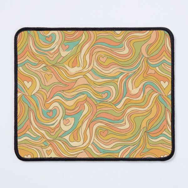 Item preview, Retro 70s Love Waves Vintage Seamless Pattern designed and sold by InnerwayStudio.