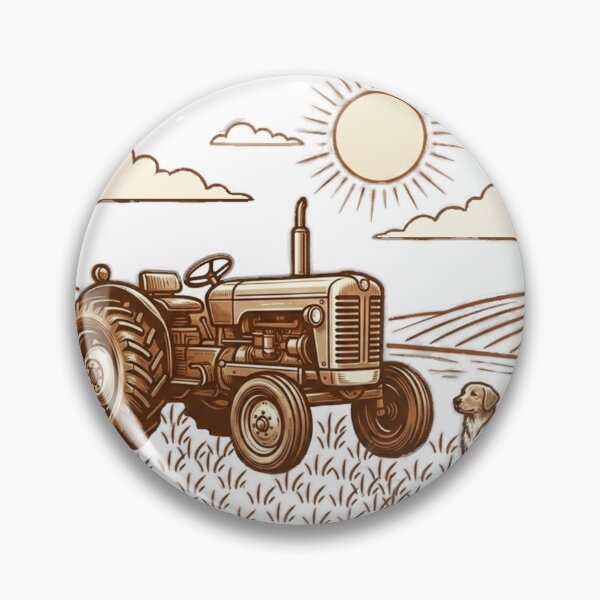 Item preview, Vintage tractor on the farm with dog designed and sold by Ahmedsyde.