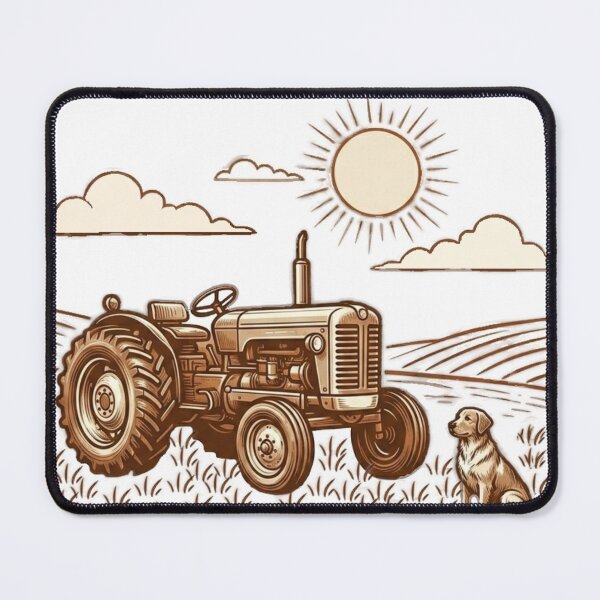 Item preview, Vintage tractor on the farm with dog designed and sold by Ahmedsyde.
