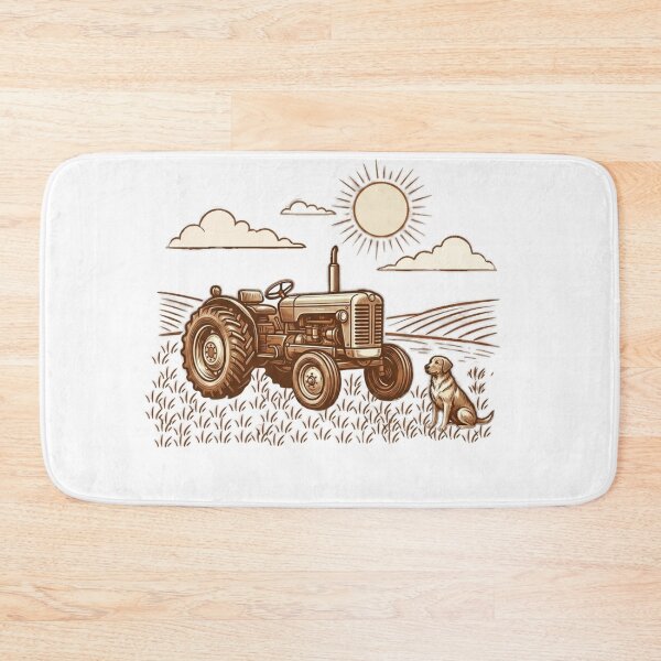 Item preview, Vintage tractor on the farm with dog designed and sold by Ahmedsyde.