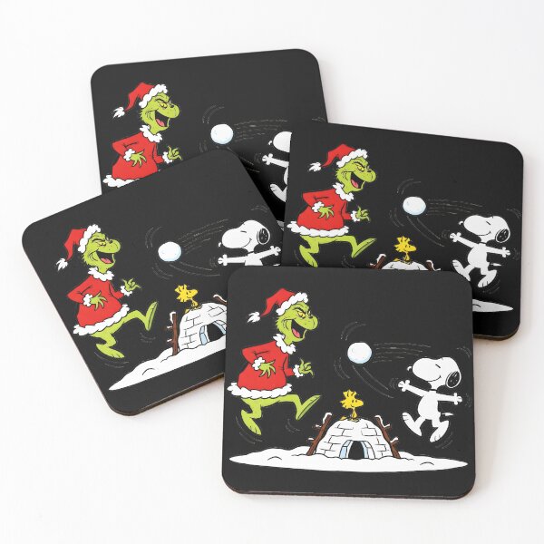 Item preview, Grinch Snoopy Woodstock Snowball Fight Christmas Holiday designed and sold by LysiTHWIP.