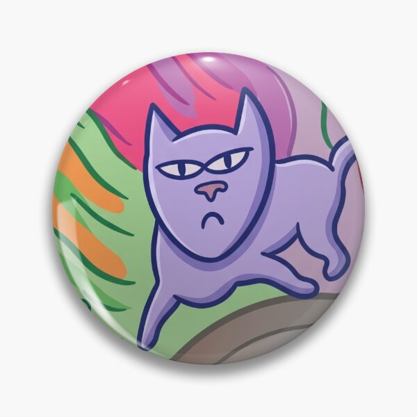 Item preview, Grumpy Purple Cat in Trippy Dreamland designed and sold by dyrestald.