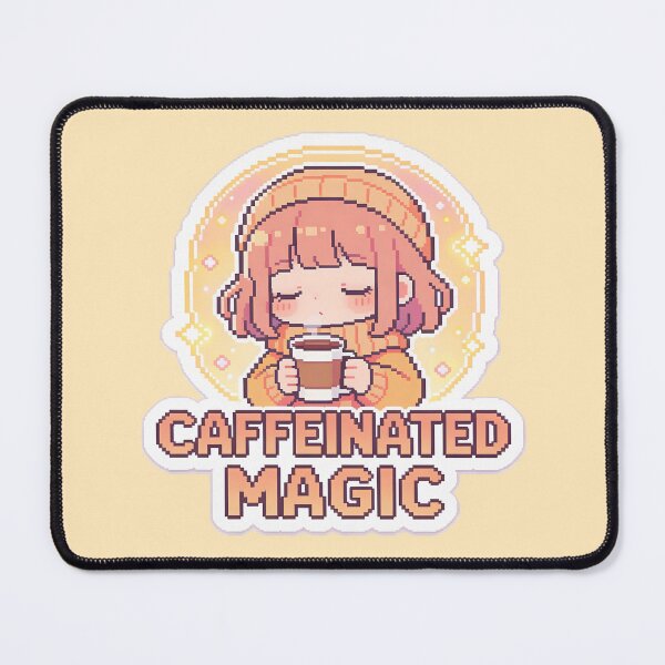 Item preview, Caffeinated Magic - Cute Pixel Art Girl with Coffee designed and sold by PotionPixelArt.