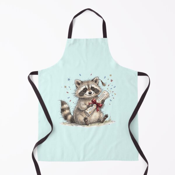 Item preview, Cute Watercolor Raccoon with Confetti and Success Certificate designed and sold by BreezifyDesignStudio.