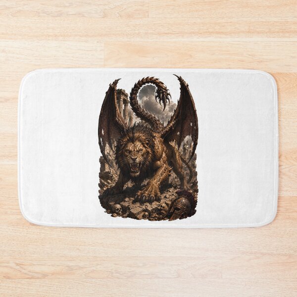 Item preview, Manticore Beast of Greek Mythology  Legendary Winged Monster Art designed and sold by MythwovenShop.