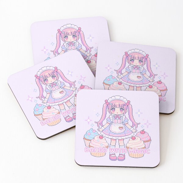 Item preview, Baked with Magic - Cute Pixel Art Maid and Cupcakes designed and sold by PotionPixelArt.