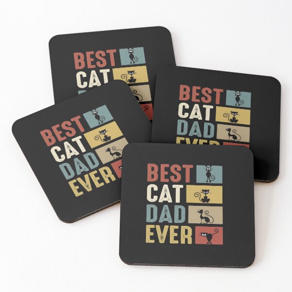 Item preview, Best Cat Dad Ever Retro Feline Lover Gift designed and sold by StranHabesre51.