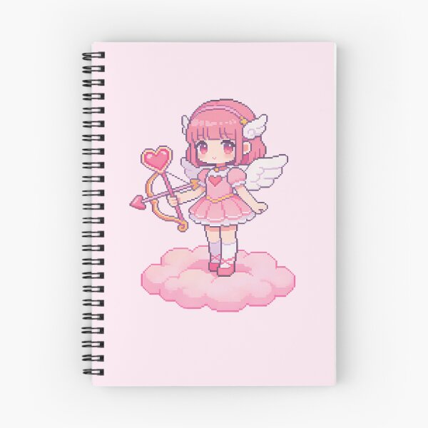 Item preview, Cute Pixel Art Cupid - Kawaii Angel Girl on Pink Cloud designed and sold by PotionPixelArt.