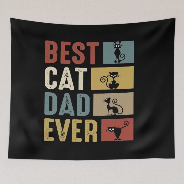Item preview, Best Cat Dad Ever Retro Feline Lover Gift designed and sold by StranHabesre51.