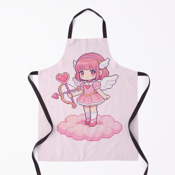 Item preview, Cute Pixel Art Cupid - Kawaii Angel Girl on Pink Cloud designed and sold by PotionPixelArt.