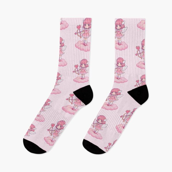 Item preview, Cute Pixel Art Cupid - Kawaii Angel Girl on Pink Cloud designed and sold by PotionPixelArt.