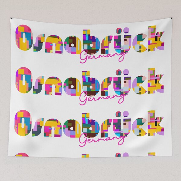 Item preview, Osnabrück, Germany, Vibrant Abstract City Typography Art designed and sold by Wanderful-roads.