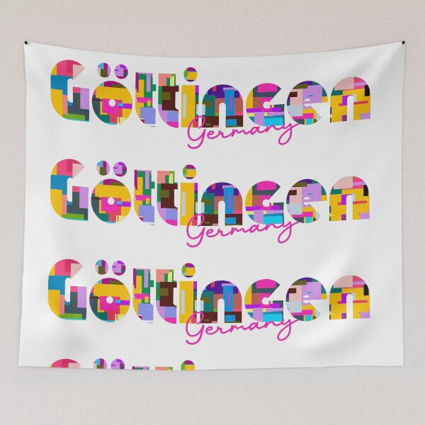 Item preview, Göttingen, Germany, Vibrant Abstract City Typography Art designed and sold by Wanderful-roads.